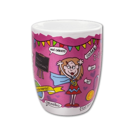 Mok Juf Super 12cm van Paper Dreams koop je bij Partywinkel
