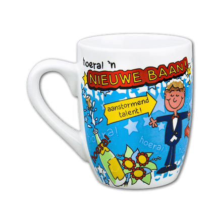 Mok Nieuwe Baan 12cm van Paper Dreams koop je bij Partywinkel