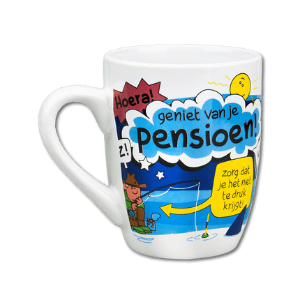 Mok Pensioen 12cm van Paper Dreams koop je bij Partywinkel