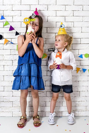 Monster Feesthoedjes 16cm 6st van Partydeco koop je bij Partywinkel