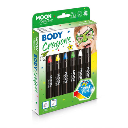 Moon Creations Body Crayons Lime Green 3.2g van Moon Creations koop je bij Partywinkel