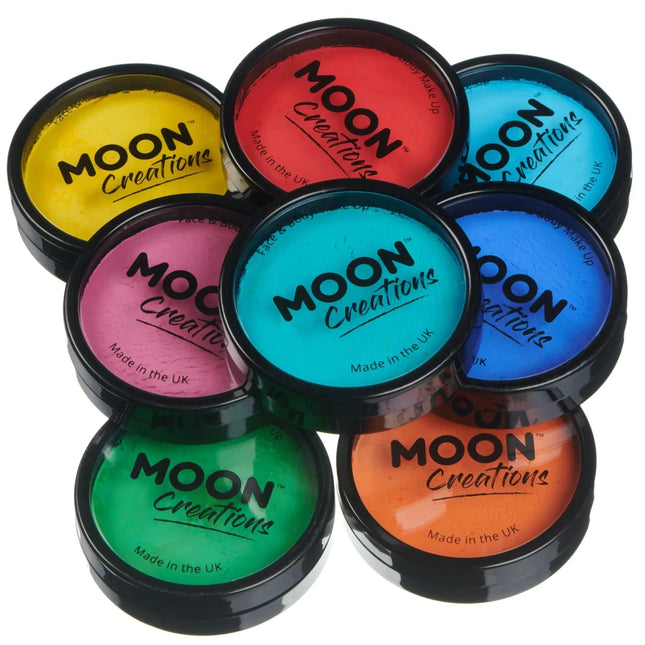 Moon Creations Pro Face Paint Cake Pots Bright Pink 36g van Moon Creations koop je bij Partywinkel