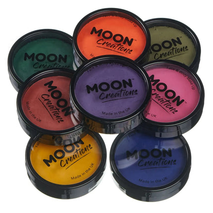 Moon Creations Pro Face Paint Cake Pots Dark Blue 36g van Moon Creations koop je bij Partywinkel