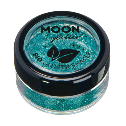Moon Glitter Bio Glitter Shakers Turquoise 5g van Moon Creations koop je bij Partywinkel