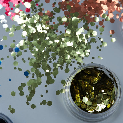 Moon Glitter Classic Chunky Glitter Gold 3g van Moon Creations koop je bij Partywinkel