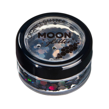 Moon Glitter Holographic Chunky Glitter Black 3g van Moon Creations koop je bij Partywinkel