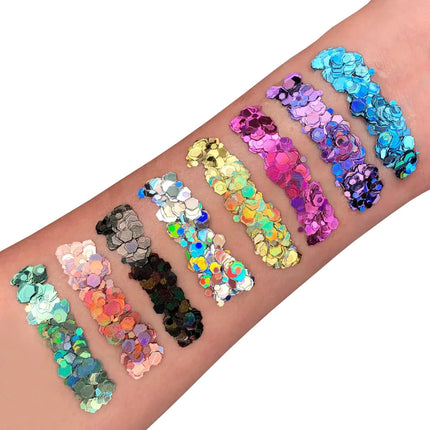 Moon Glitter Holographic Chunky Glitter Gel Silver 12ml van Moon Creations koop je bij Partywinkel