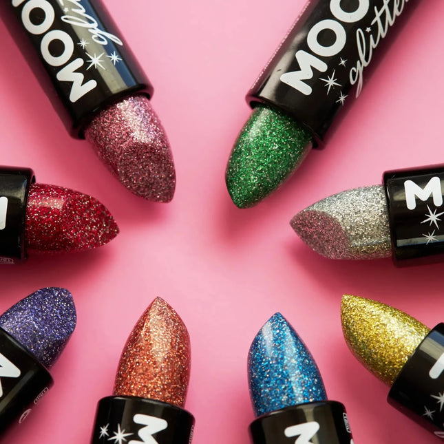 Moon Glitter Holographic Glitter Lipstick Green 4.2g van Moon Creations koop je bij Partywinkel