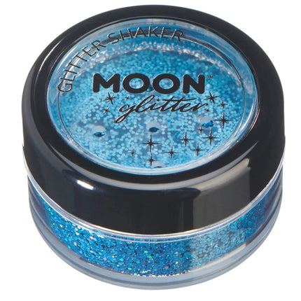 Moon Glitter Holographic Glitter Shakers Blue 5g van Moon Creations koop je bij Partywinkel