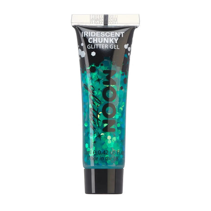 Moon Glitter Iridescent Chunky Glitter Gel Green 12ml van Moon Creations koop je bij Partywinkel