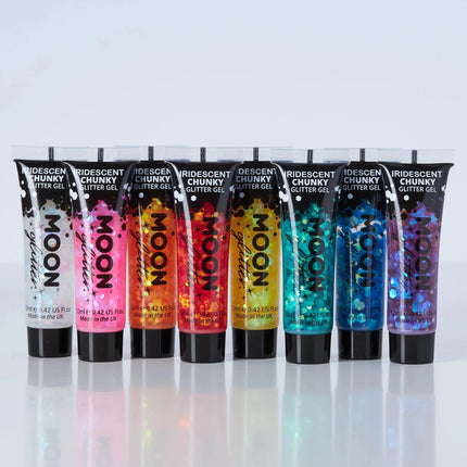 Moon Glitter Iridescent Chunky Glitter Gel Green 12ml van Moon Creations koop je bij Partywinkel