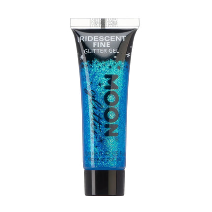 Moon Glitter Iridescent Fine Glitter Gel Blue 12ml van Moon Creations koop je bij Partywinkel