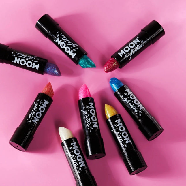 Moon Glitter Iridescent Glitter Lipstick Cherry 4.2g van Moon Creations koop je bij Partywinkel