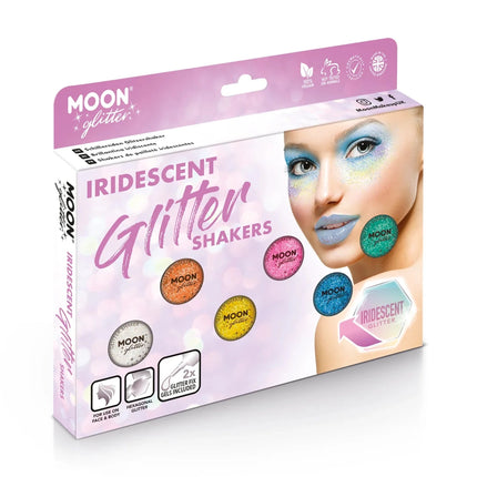 Moon Glitter Iridescent Glitter Shakers Pink 5g van Moon Creations koop je bij Partywinkel