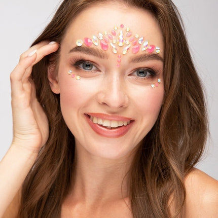 Moon Glow Glow in the Dark Face Jewels Pink Flamingo van Moon Creations koop je bij Partywinkel