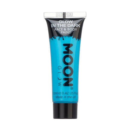 Moon Glow Glow in the Dark Face Paint Blue 12ml van Moon Creations koop je bij Partywinkel
