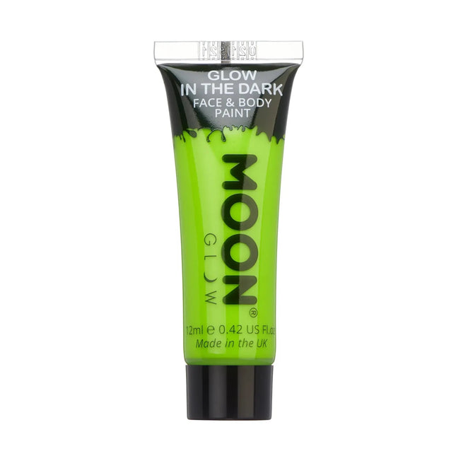 Moon Glow Glow in the Dark Face Paint Green 12ml van Moon Creations koop je bij Partywinkel