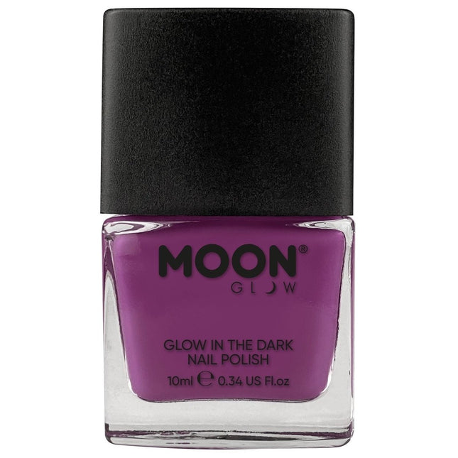 Moon Glow Glow in the Dark Nail Polish Purple 14ml van Moon Creations koop je bij Partywinkel