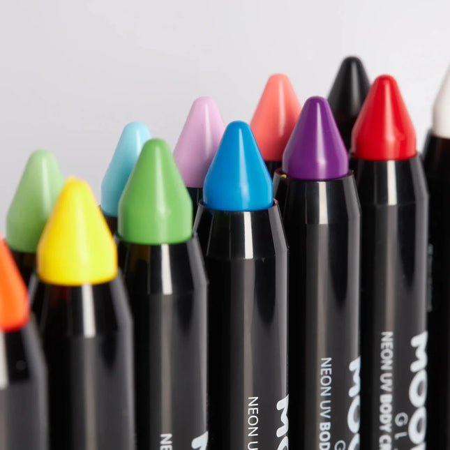 Moon Glow Intense Neon UV Body Crayons White 3.2g van Moon Creations koop je bij Partywinkel