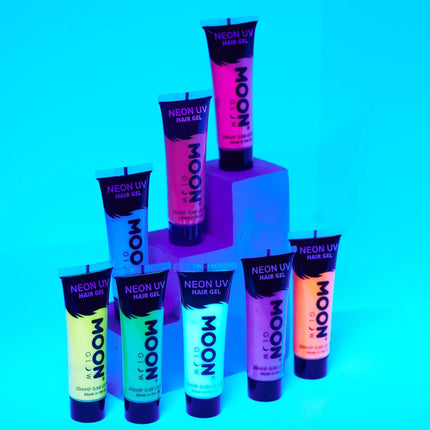 Moon Glow Neon UV Hair Gel Intense Green 20ml van Moon Creations koop je bij Partywinkel