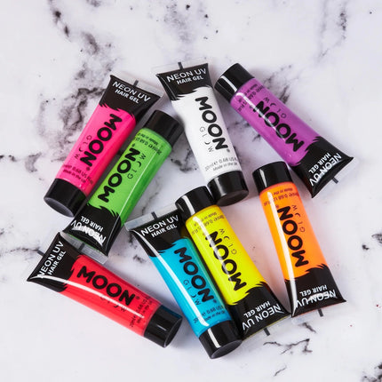 Moon Glow Neon UV Hair Gel Intense Green 20ml van Moon Creations koop je bij Partywinkel