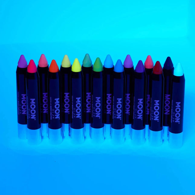 Moon Glow Pastel Neon UV Body Crayons Pastel Blue 3.2g van Moon Creations koop je bij Partywinkel