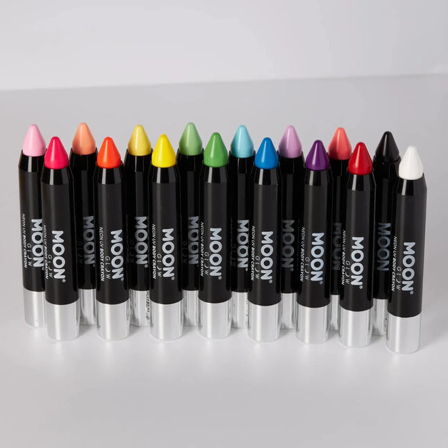 Moon Glow Pastel Neon UV Body Crayons Pastel Green 3.2g van Moon Creations koop je bij Partywinkel