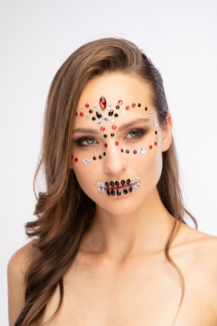 Moon Terror Halloween Face Jewels Day of the Dead van Moon Creations koop je bij Partywinkel
