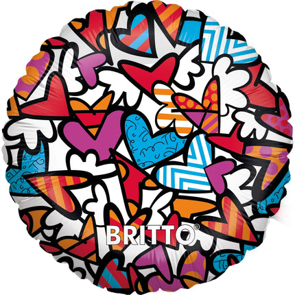 Färgad heliumballong Britto, rund, tom