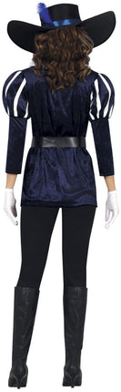 Musketier Kostuum Blauw Dames van Fiestas Guirca koop je bij Partywinkel