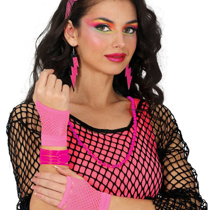 Neon 80S Accessoireset Fel Roze 5 delig van Fiestas Guirca koop je bij Partywinkel
