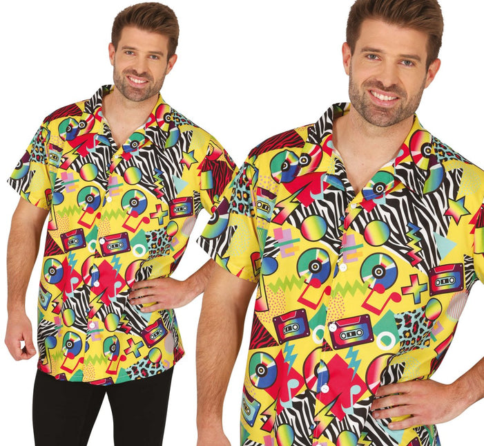 Neon 80S Blouse Heren van Fiestas Guirca koop je bij Partywinkel