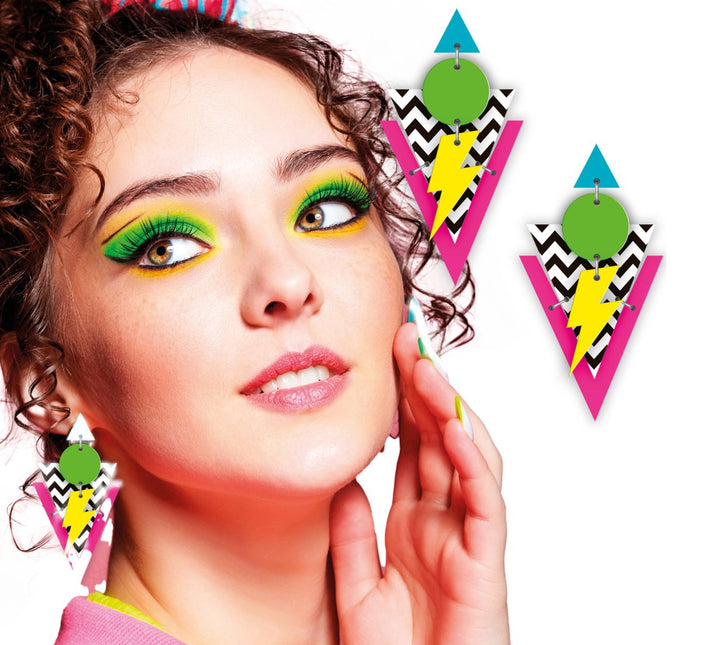 Neon 80S Oorbellen van Fiestas Guirca koop je bij Partywinkel