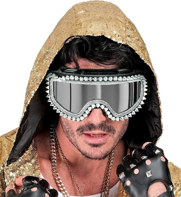 Neon 80S Skibril Zilver van Widmann koop je bij Partywinkel