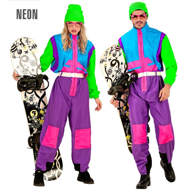 Neon 80s Skipak Snowboarder van Widmann koop je bij Partywinkel