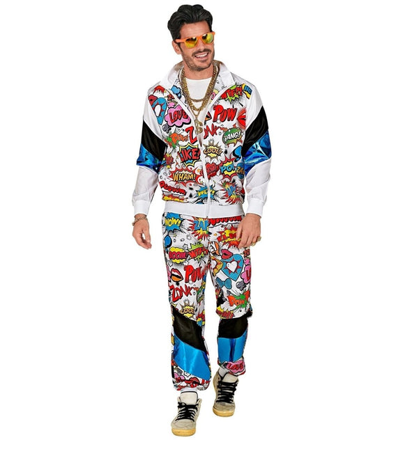 Neon 80S Trainingspak Fout Pop Art van Widmann koop je bij Partywinkel
