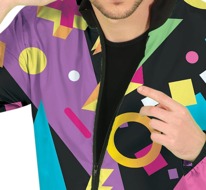 Neon 80S Trainingspak Fout Zwart Heren van Fiestas Guirca koop je bij Partywinkel