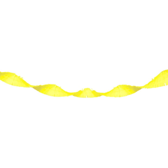 Neon geel Crepe Papier Slinger - 18 meter van Folat koop je bij Partywinkel