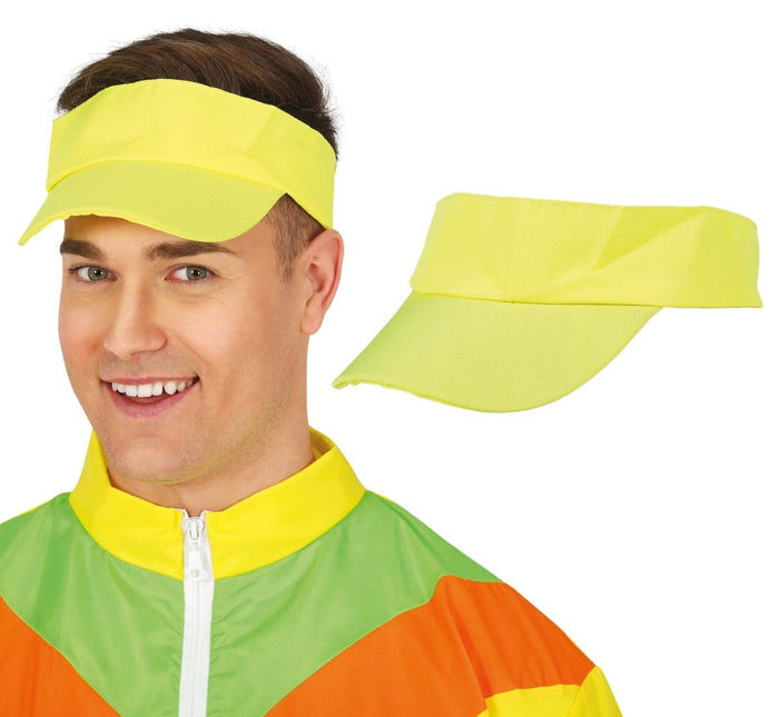 Neon Gele Zonneklep van Fiestas Guirca koop je bij Partywinkel