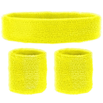 Neon Gele Zweetbandjes 2 delig van Widmann koop je bij Partywinkel