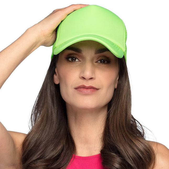 Neon Groene Pet Verstelbaar van Boland koop je bij Partywinkel