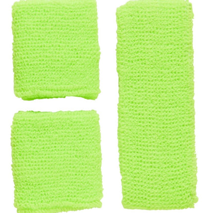 Neon Groene Zweetbandjes 2 delig van Widmann koop je bij Partywinkel