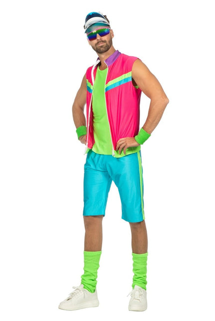 Neon Kostuum Heren Aerobic 3 delig van Wilbers & Wilbers koop je bij Partywinkel