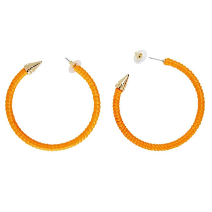 Neon Oranje Oorbellen Ringen van Widmann koop je bij Partywinkel