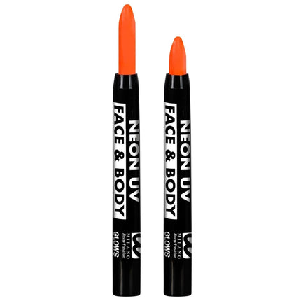 Neon Oranje Schmink Potlood Glow In The Dark 3,5ml van Widmann koop je bij Partywinkel