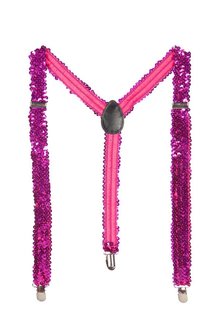Neon Roze Bretels Paillet van Wilbers & Wilbers koop je bij Partywinkel