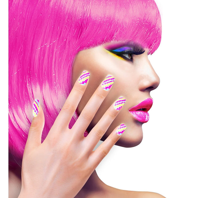 Neon Roze Nepnagels van Widmann koop je bij Partywinkel