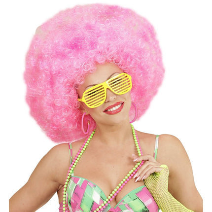 Neon Roze Oorbellen Ringen van Widmann koop je bij Partywinkel