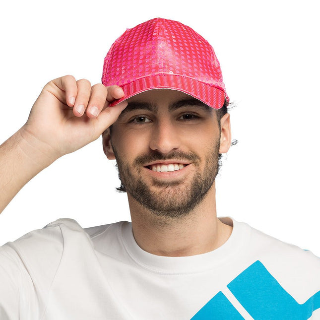 Neon Roze Pet Pailletten Uv van Boland koop je bij Partywinkel