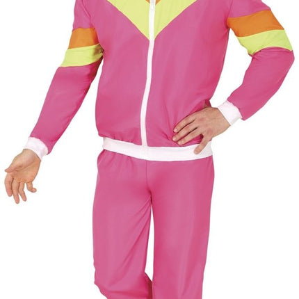 Neon Roze Trainingspak Fout Heren van Fiestas Guirca koop je bij Partywinkel